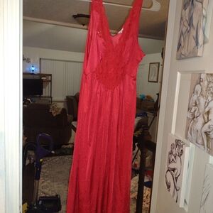Heather Nicole Elegant Red Sleeveless Gown